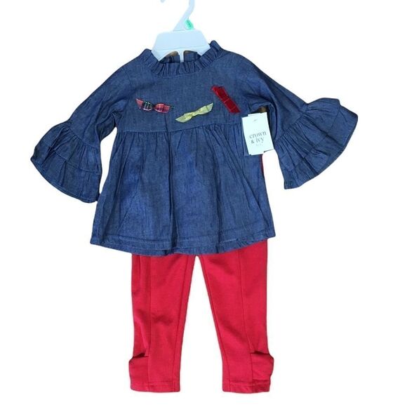 Crown And Ivy 2 Piece Ponte Leggings Set Size 18M - Picture 1 of 3